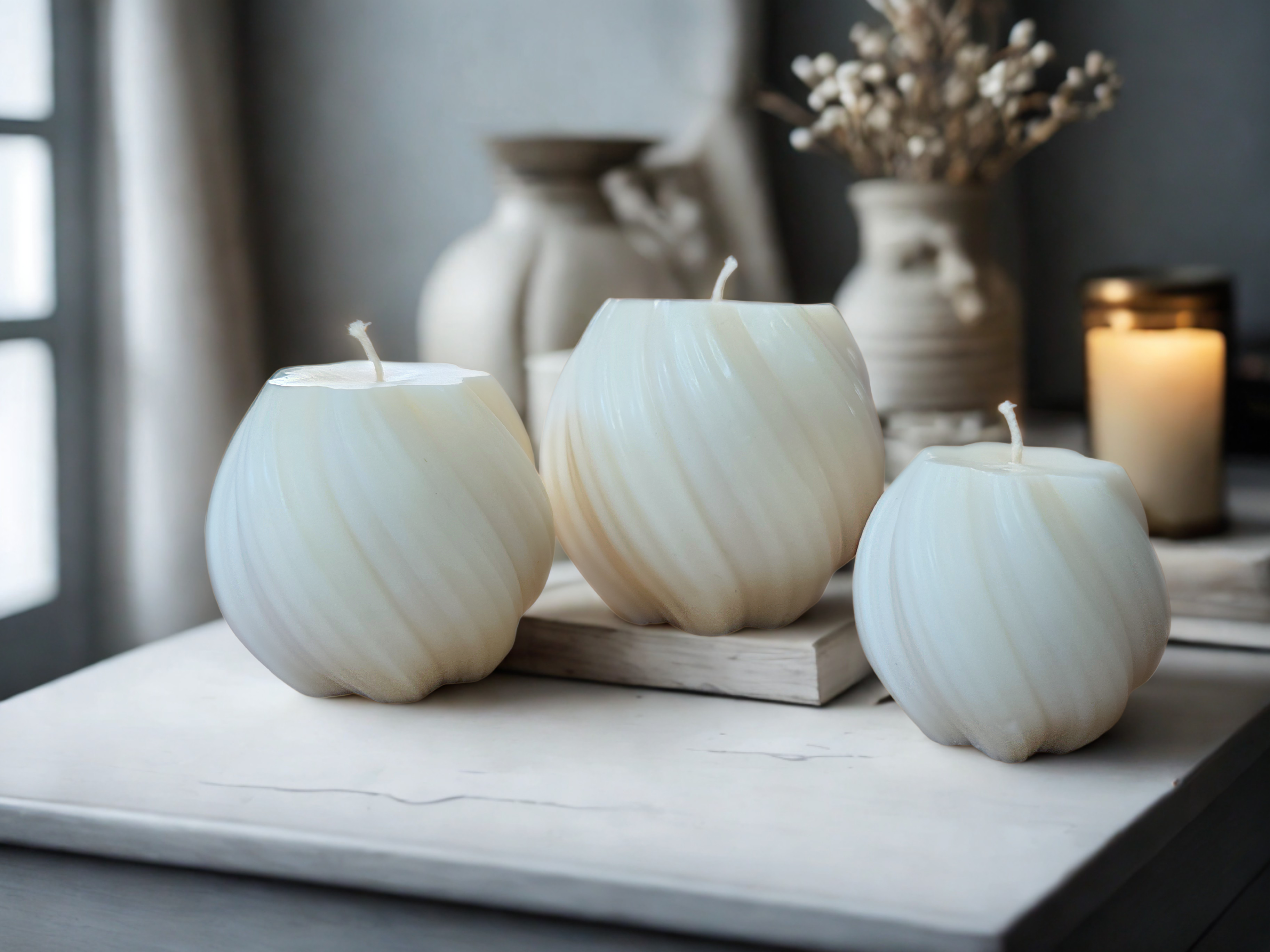 Swirl Kerzen - 3er set
