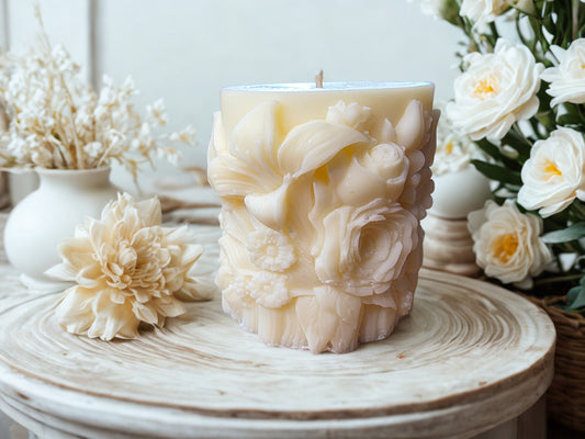 Blumen Kerze